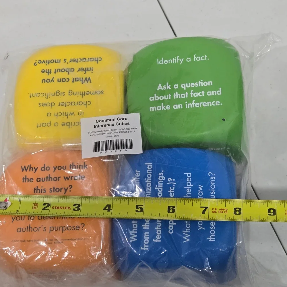 Really Good Stuff Common Core Inference Cubes Educational Foam Dice 306888-1115